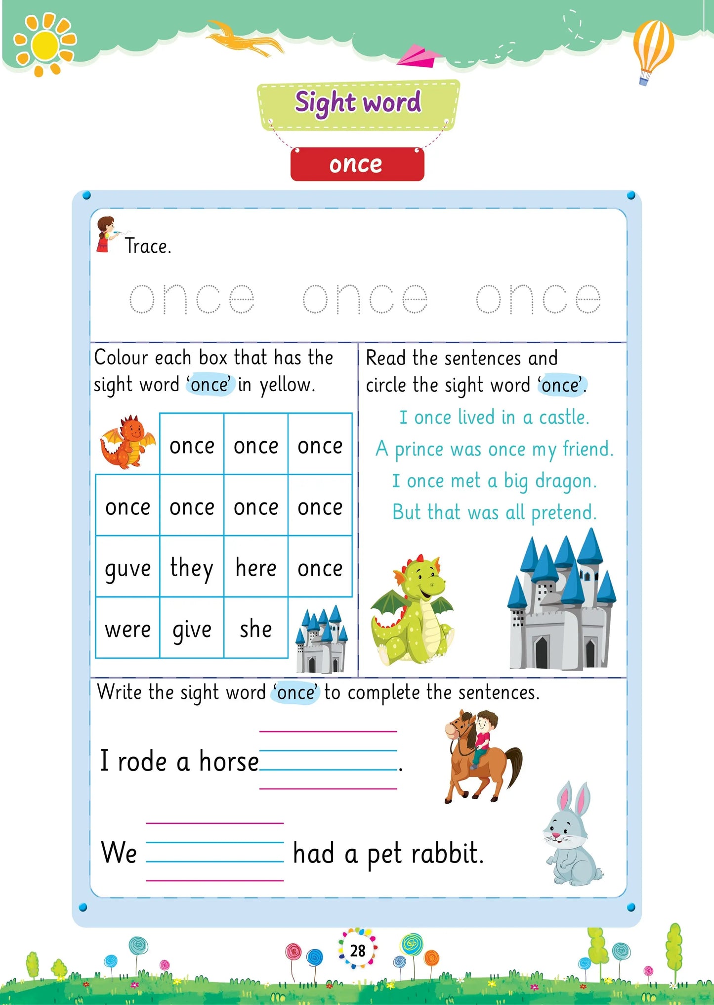 Lil Legends Incredible Phonics Sight Words Book Level 3 for Kids Age 5-7 Years | Tricky & High Frequency Words | Workbook for Class 1 & 2 | Reading Comprehension & Fluency