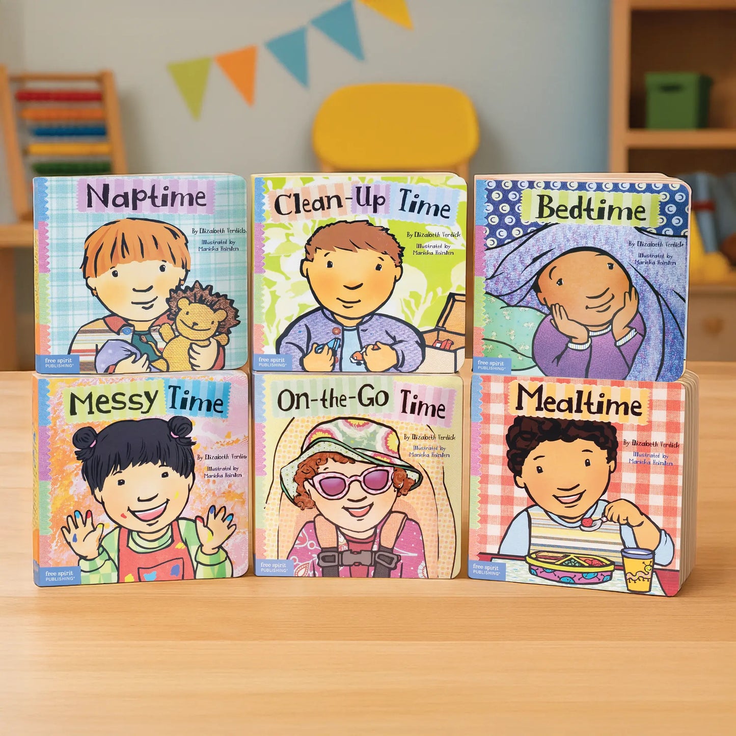 Toddler Daily Routine Board Book Set (6 Titles) – Sleep, Meals, Clean-Up & Everyday Habits