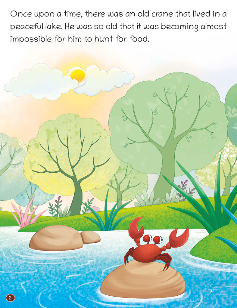 Short Illustrated Panchtantra Stories for Kids 2+ | The Crane and the Crab | Lil Legends by Oswaal Books