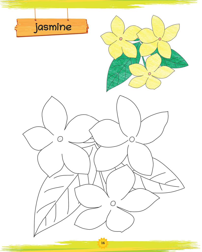 Lil Legends Book of Copy Colouring for kids,To Learn About Flowers, Age 3 +