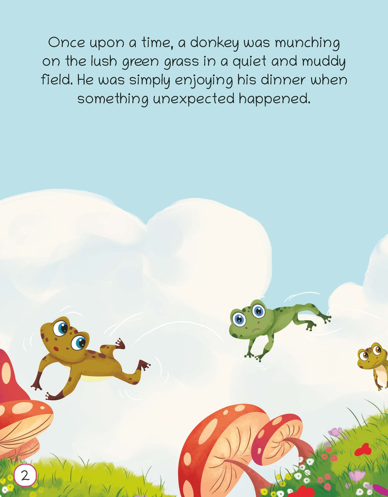 Illustrated Moral Story Books for kids 2+ years | The Frogs and The Donkey | Short English Bedtime Stories with Colorful Pictures | Lil Legends By Oswaal Books