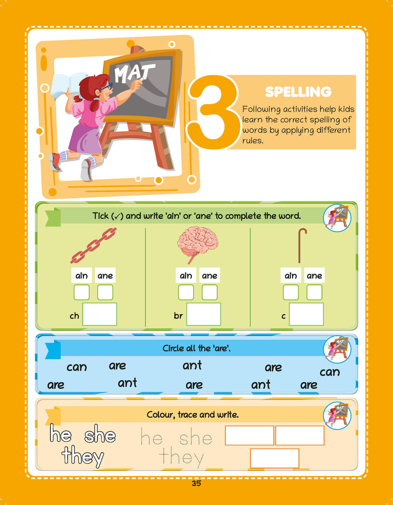 Lil Legends Brain, Maths & English Activity Book Set (3 Books) | 750+ Fun Exercises for Kids (Age 5+) | Tracing, Logical Thinking & Language Skills - Oswaal Books