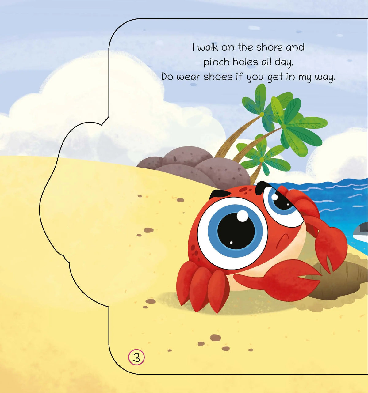 Lil Legends Shaped Board Book - Sea Animals: Crab | Crab-Shaped Picture Book for Kids Age 2+ Years | Early Learning Book with Colourful Illustrations for Toddlers & Preschoolers