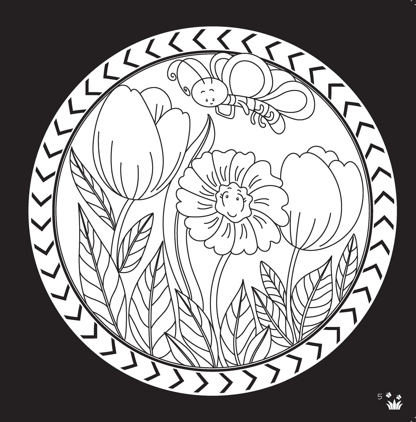 Lil Legends Let's Colour Our Nature Colouring Book for Kids | Builds Colour Recognition, Focus and Creativity | Travel-Friendly Hardboard Support | For UKG/Primary | Age 4+