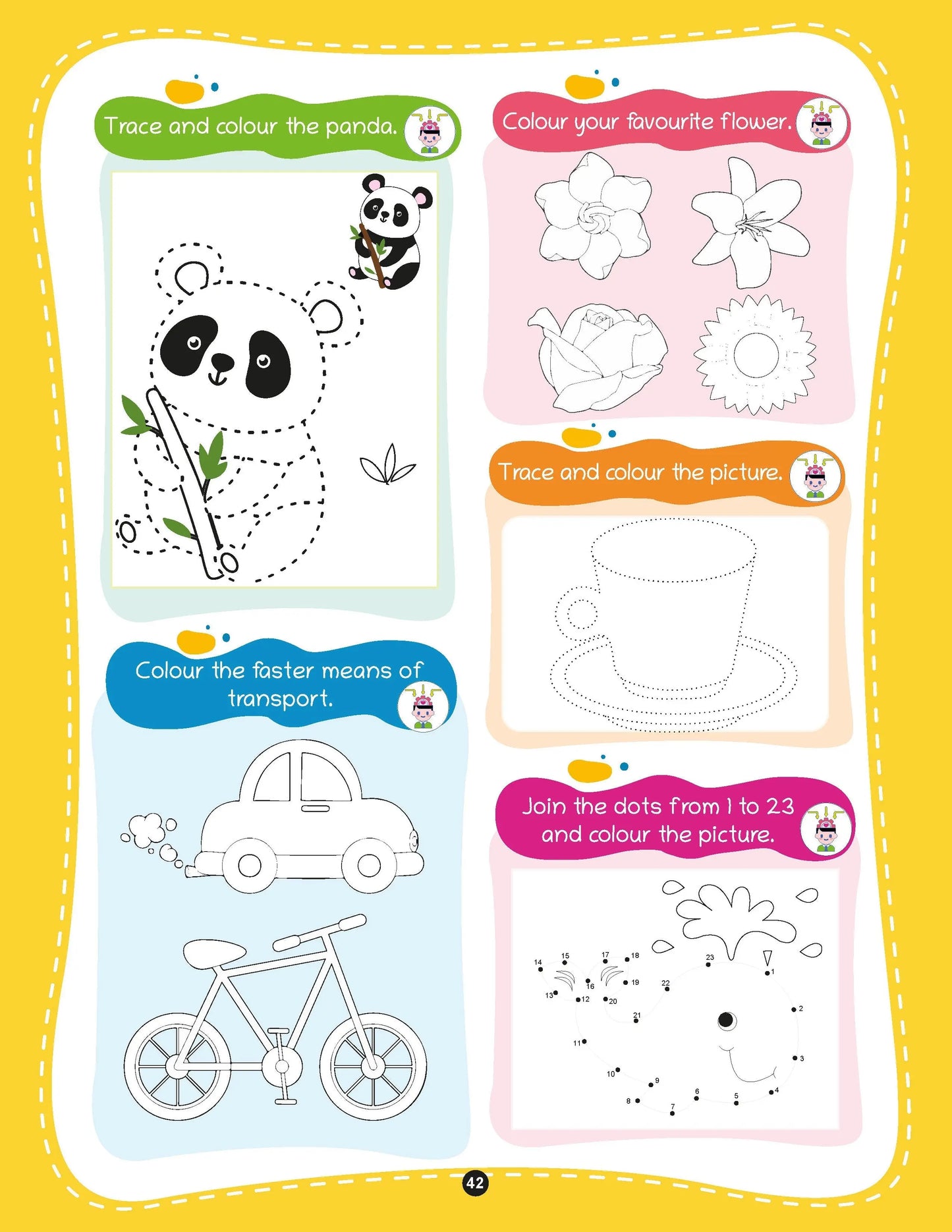 Lil Legends Brain & Math Quest Activity Book for Kids (Age 5+) | 250+ Fun Activities: Tracing, Patterns, Colors, Shapes & Logical Thinking Skills (Set of 2) - Oswaal Books