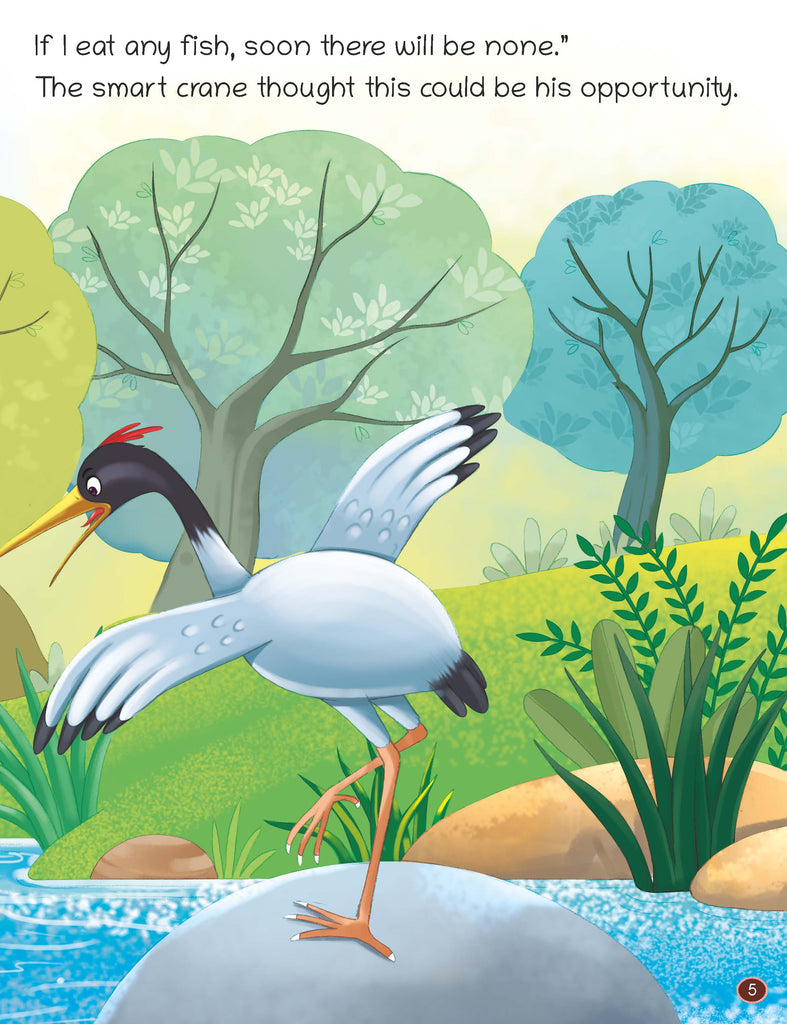 Short Illustrated Panchtantra Stories for Kids 2+ | The Crane and the Crab | Lil Legends by Oswaal Books