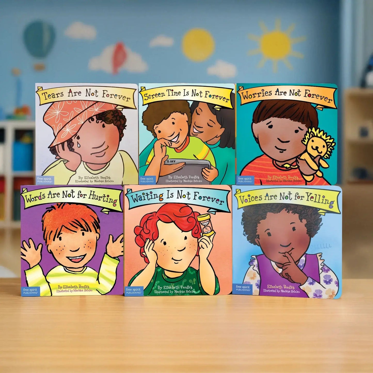 Toddler Emotions & Social Skills Book Set (6 Titles) — 6 Board Books for Toddlers (Ages 1–4 yrs) | Includes Managing Anger, Waiting, Screen-Time & Big Feelings | by Free Spirit Publishing