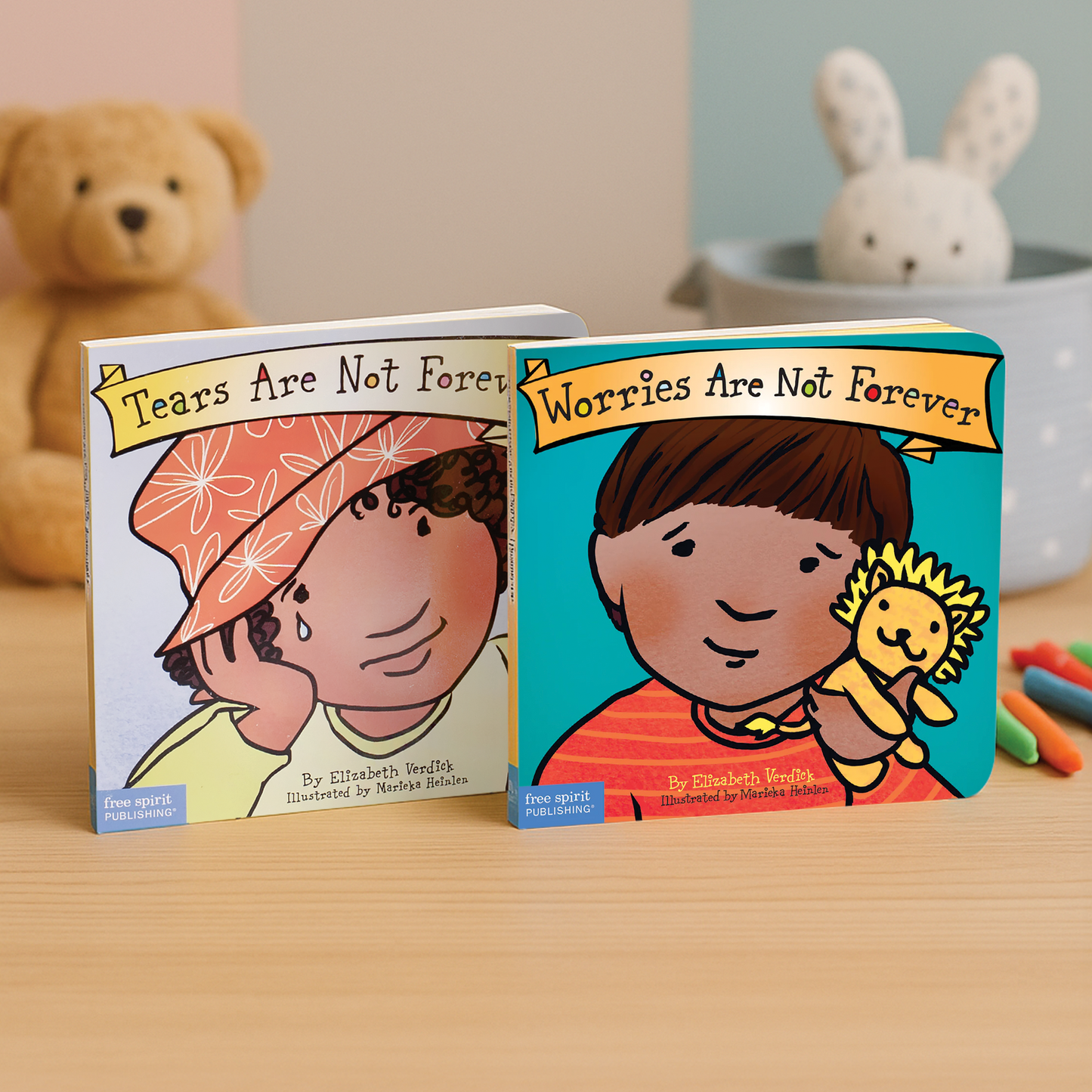 Emotional Resilience Duo Set (Best Behaviour Series) — 2 Board Books for Toddlers (Ages 1–4 yrs) | Includes Managing Tears & Worries | by Lil Legends