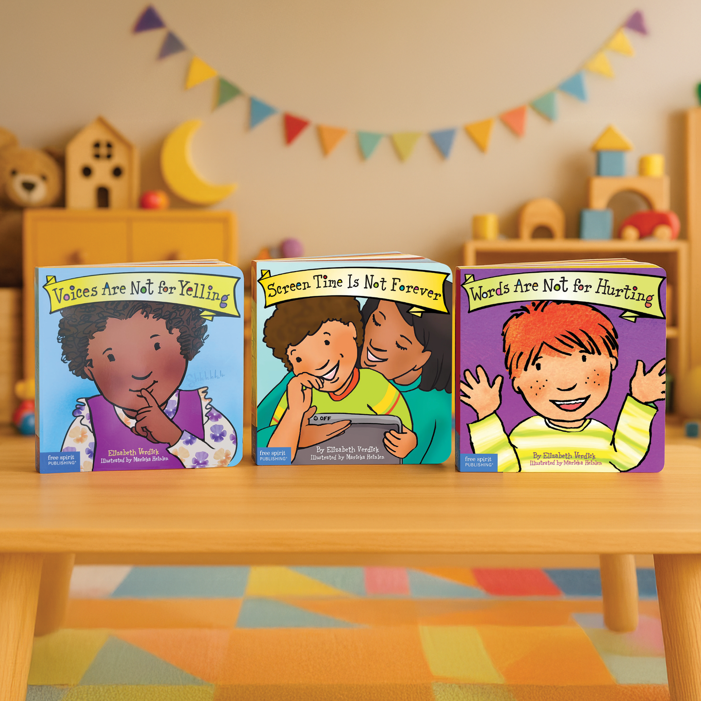 Words & Voices & Screens Set (Best Behaviour Series) — 3 Board Books for Toddlers (Ages 1–4 yrs) | Includes Positive Communication, Kind Voices & Healthy Screen-Habits | by Lil Legends