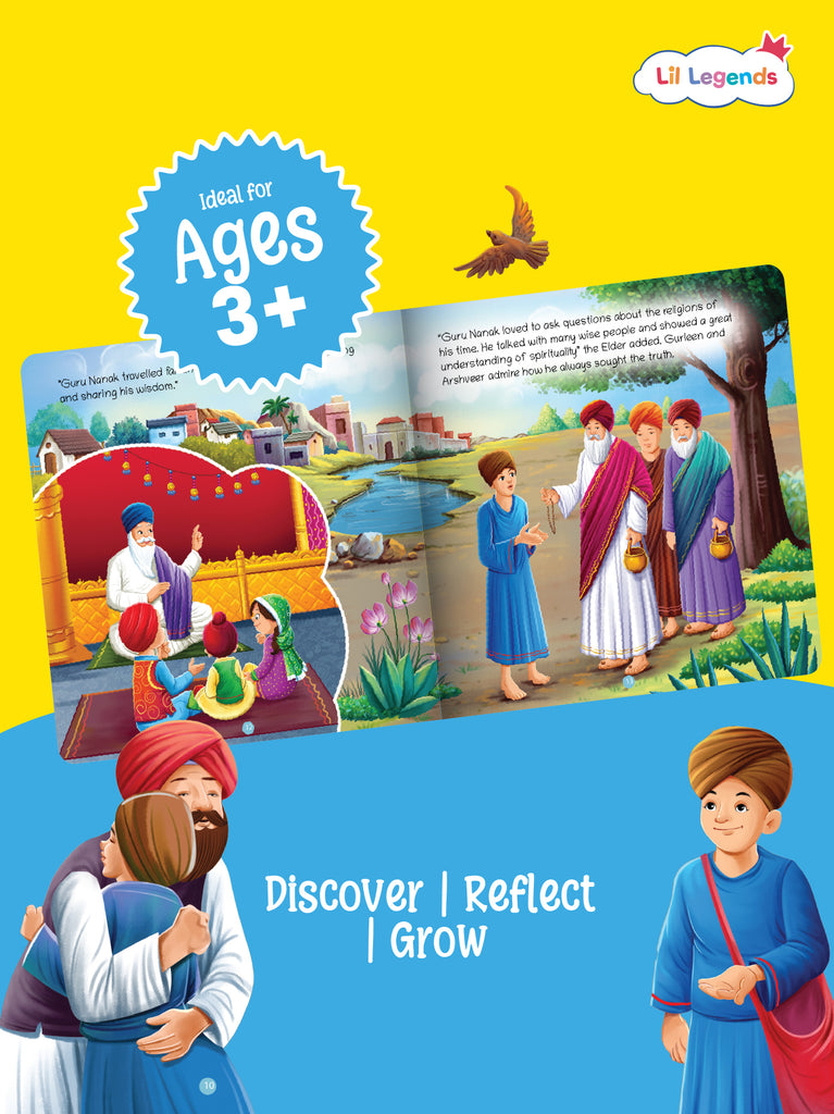 Inspiring Tale of Guru Nanak – Illustrated Story Book for Kids | Short Moral Biography for Early Readers | Ages 3+ | Board Book with Values & Teachings