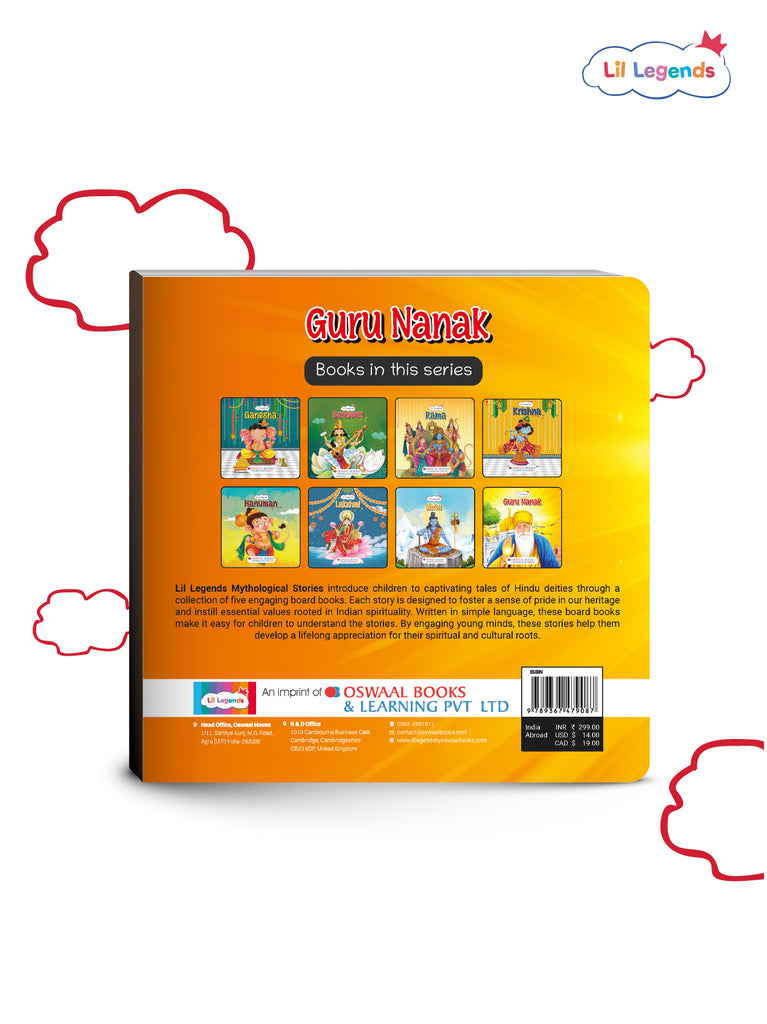 Inspiring Tale of Guru Nanak – Illustrated Story Book for Kids | Short Moral Biography for Early Readers | Ages 3+ | Board Book with Values & Teachings