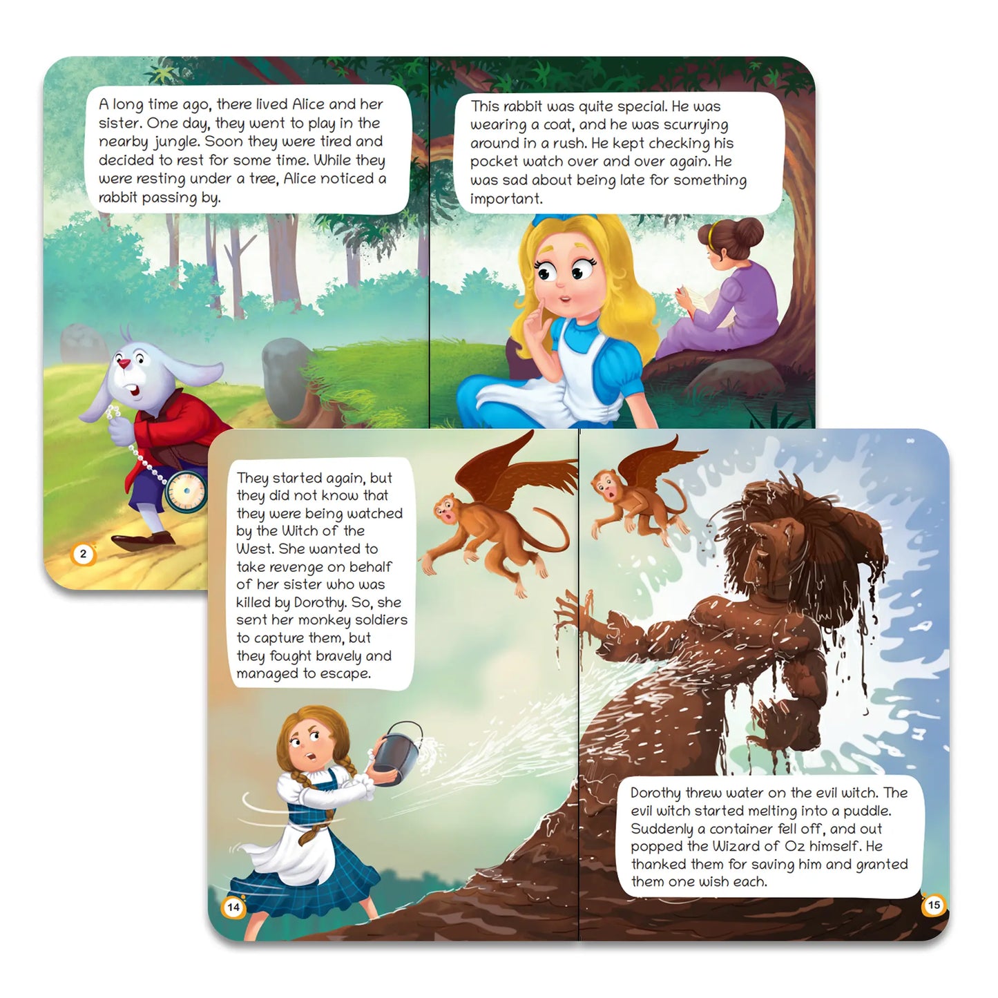 Lil Legends Fairy Tales Magical Classics Set of 2 Story Books for Kids Age 2-5 Years - Alice in Wonderland & Wizard of Oz | Illustrated Bedtime Stories for Imagination and Vocabulary