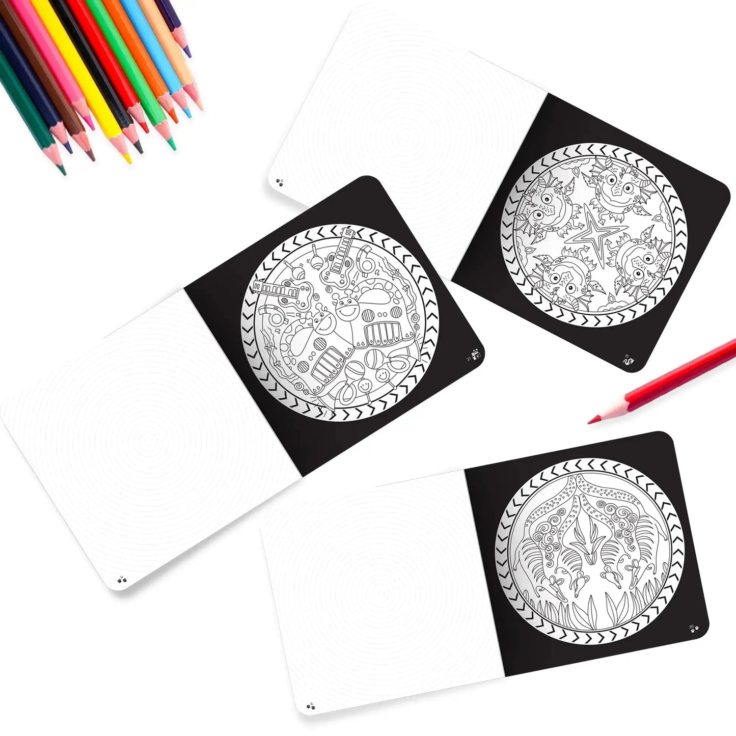 Lil Legends Let's Colour Set of 6 Colouring Books | Animals, Toys, Dreams, Dragons, Nature and Oceans | Travel-Friendly Hardboard Support | For UKG/Primary | Age 4+