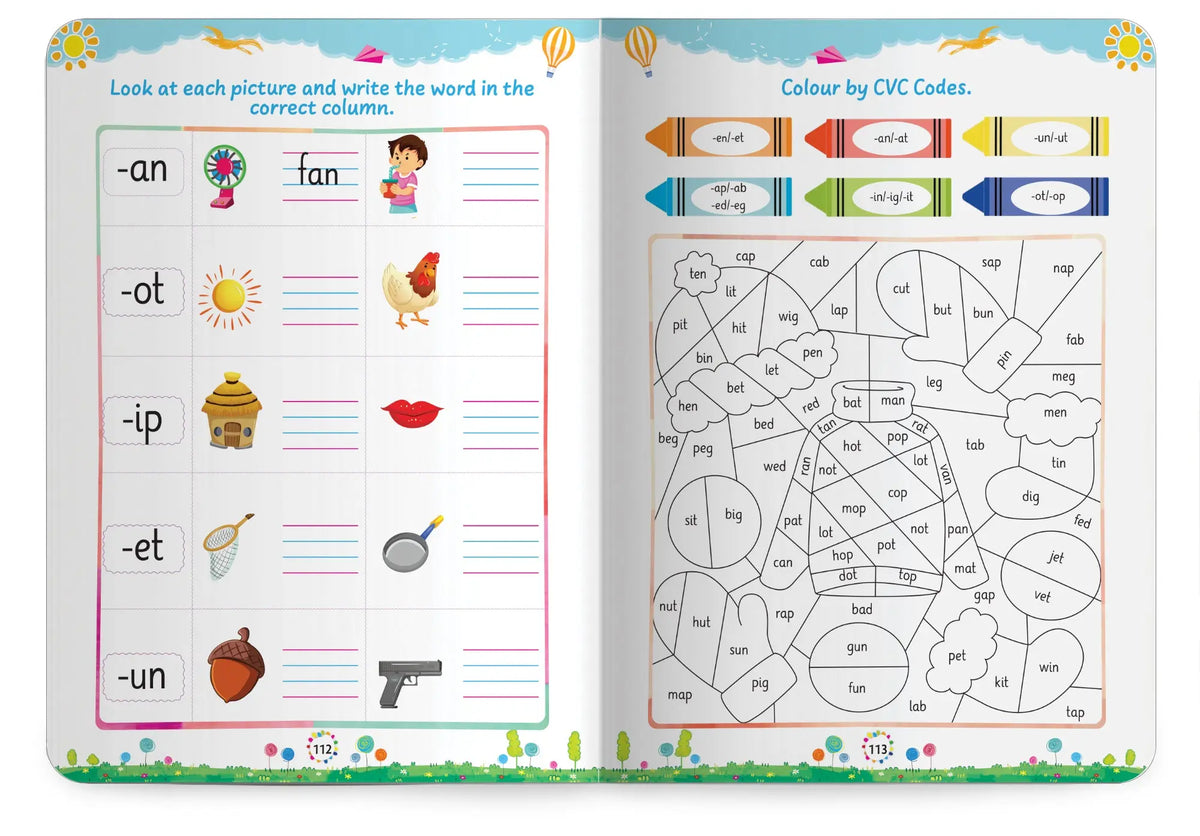 Lil Legends Incredible Phonics Level 2 Main Book for Kids | CVC Words, Short Vowels, 2 and 3 Letter Blending | Early Reading Foundation | Phonics Workbook | For UKG/ Class 1 | Age 4-6