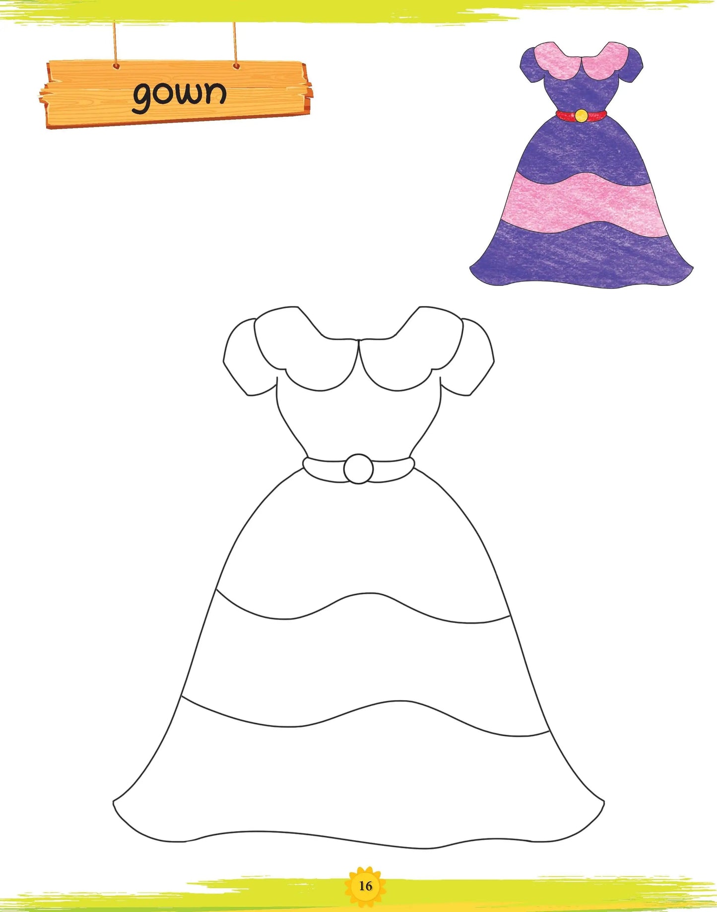 Lil Legends Book of Copy Colouring for kids,To Learn About Clothes, Age 3 +