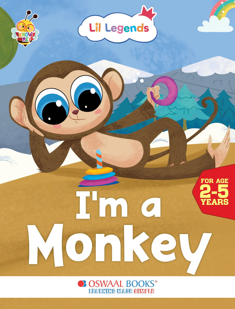 Lil Legends Fascinating Animal Book , MONKEY - A Wild Animal, Exciting Illustrated Book for kids, Age 2+ Oswaal Books and Learning Private Limited
