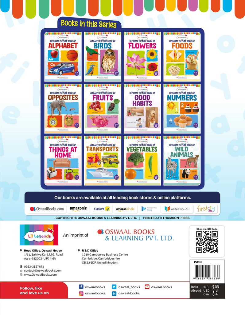 Lil Legends Picture Book for Kids, Age 1+, To learn about Alphabets - Oswaal Books and Learning Pvt Ltd