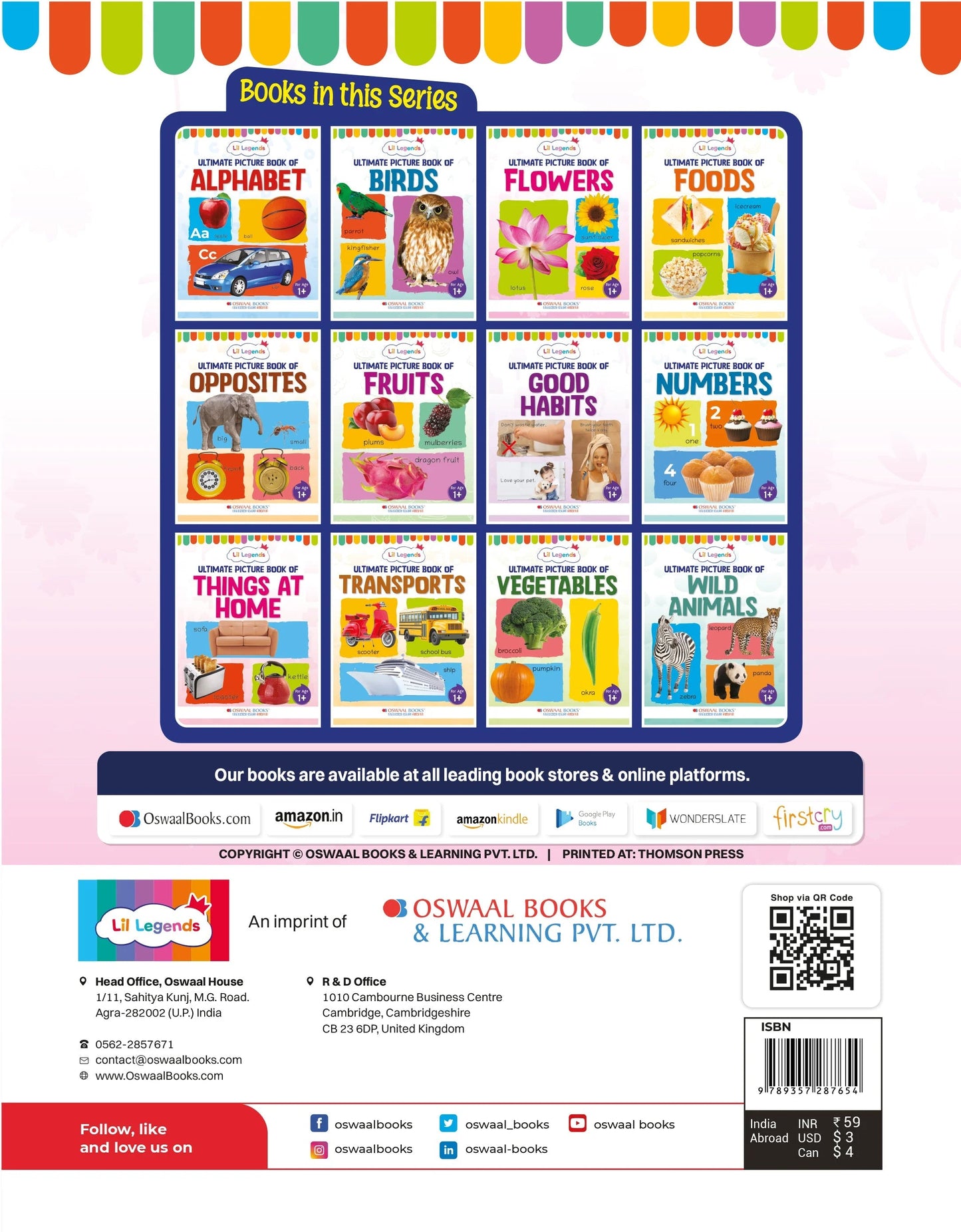 Lil Legends Picture Book for Kids, Age 1+, To learn about Flowers - Oswaal Books and Learning Pvt Ltd