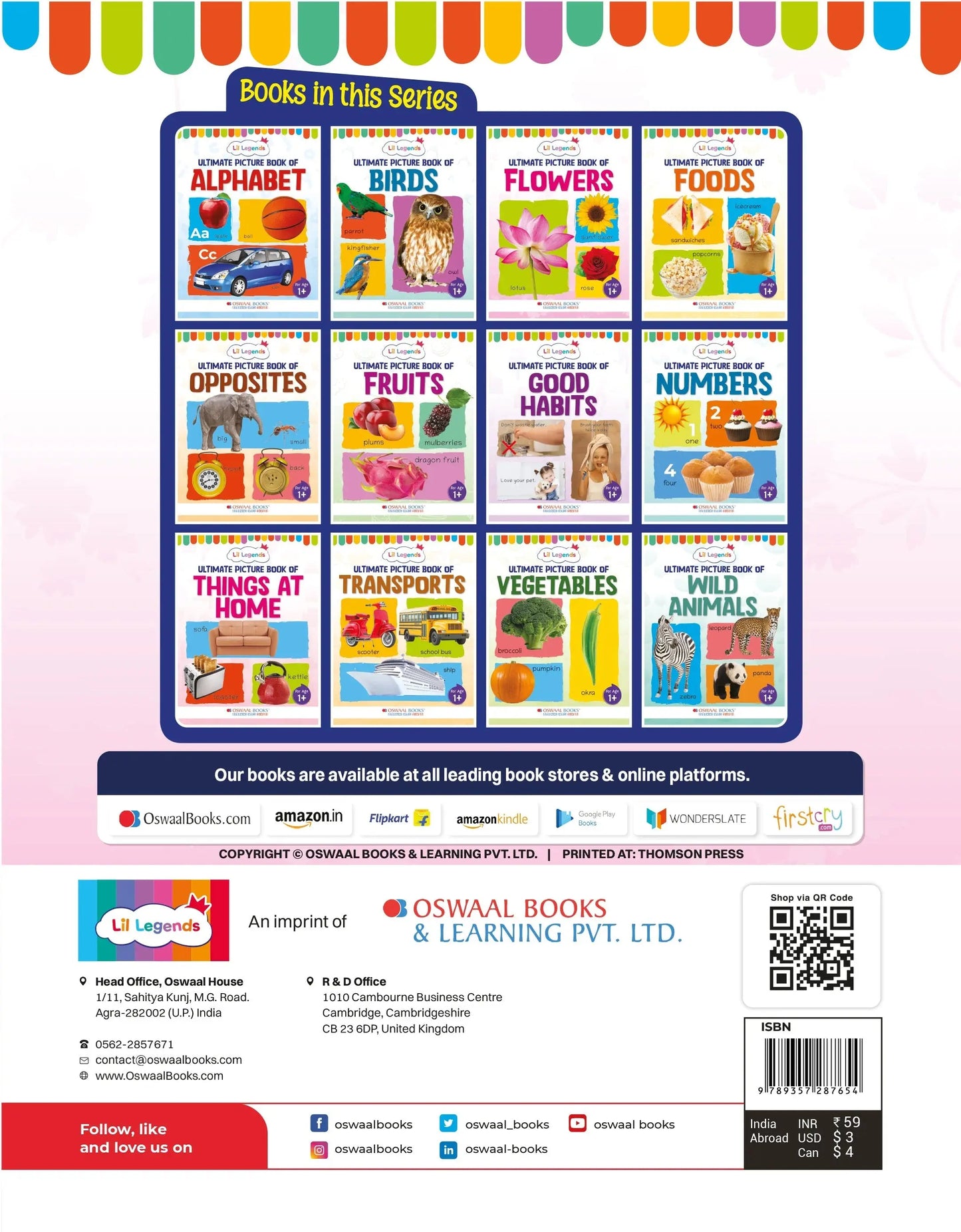 Lil Legends Picture Book for Kids, Age 1+, To learn about Flowers - Oswaal Books and Learning Pvt Ltd