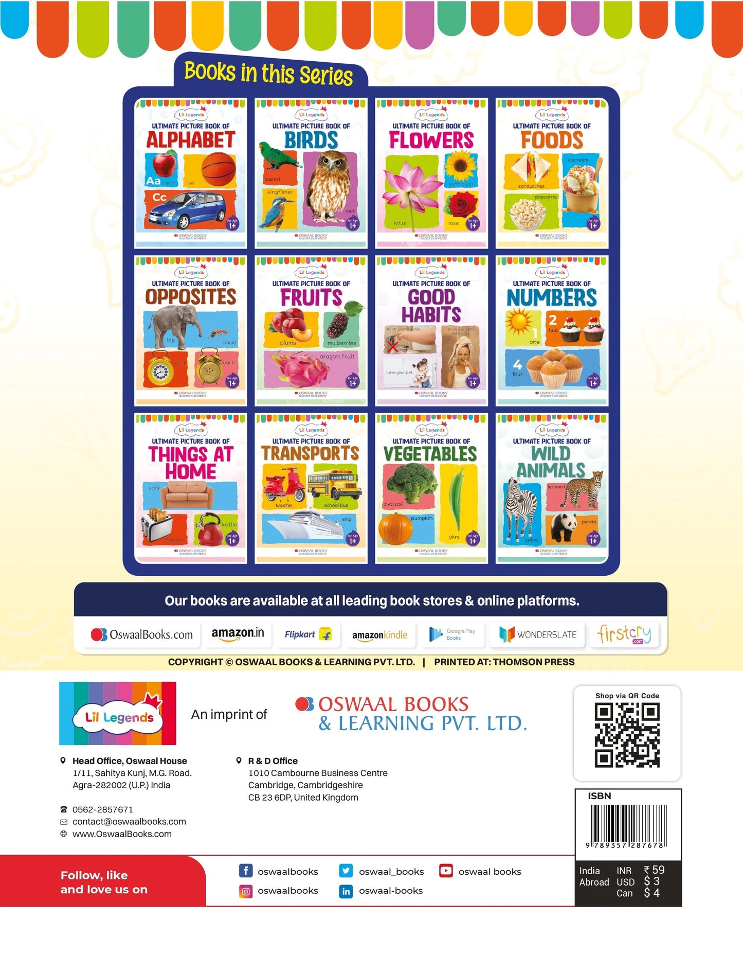 Lil Legends Picture Book for Kids, Age 1+, To learn about Foods - Oswaal Books and Learning Pvt Ltd