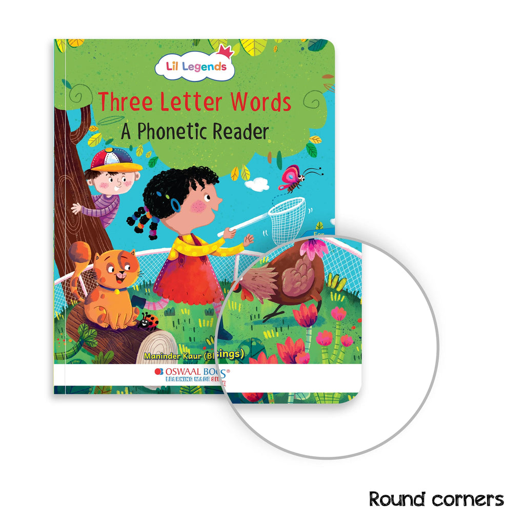 Lil Legends Three Letter words | Phonic Reading Book | English Reading Book For Kids | Age 3-5 Years Oswaal Books and Learning Private Limited