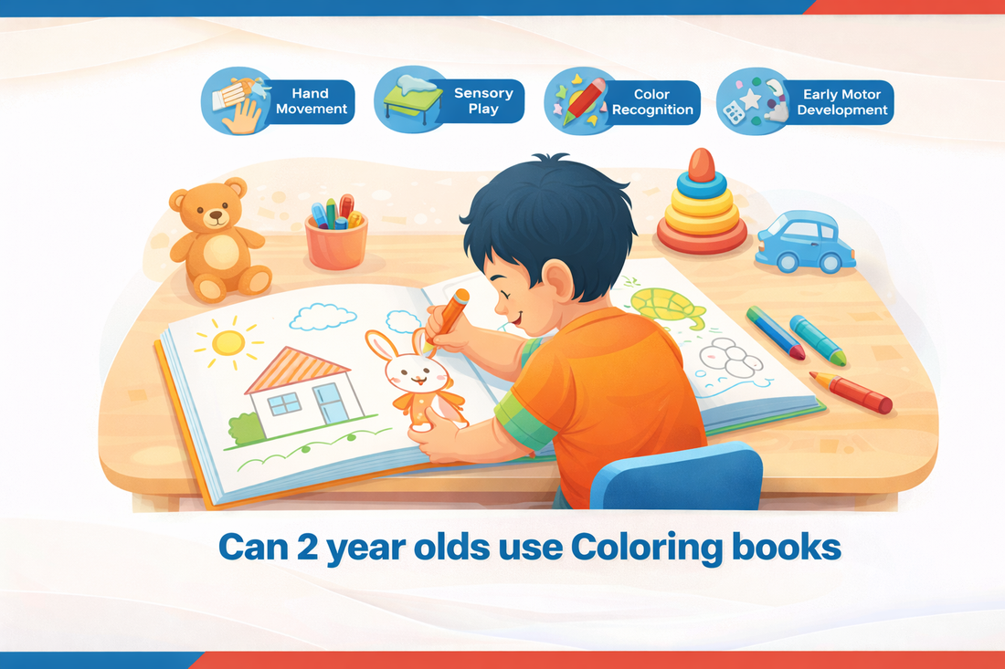 Can 2 year olds use Coloring books? 