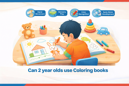 Can 2 year olds use Coloring books?