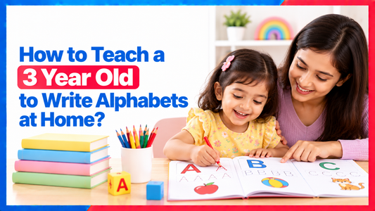 How to teach a 3 year old to write alphabets at home?