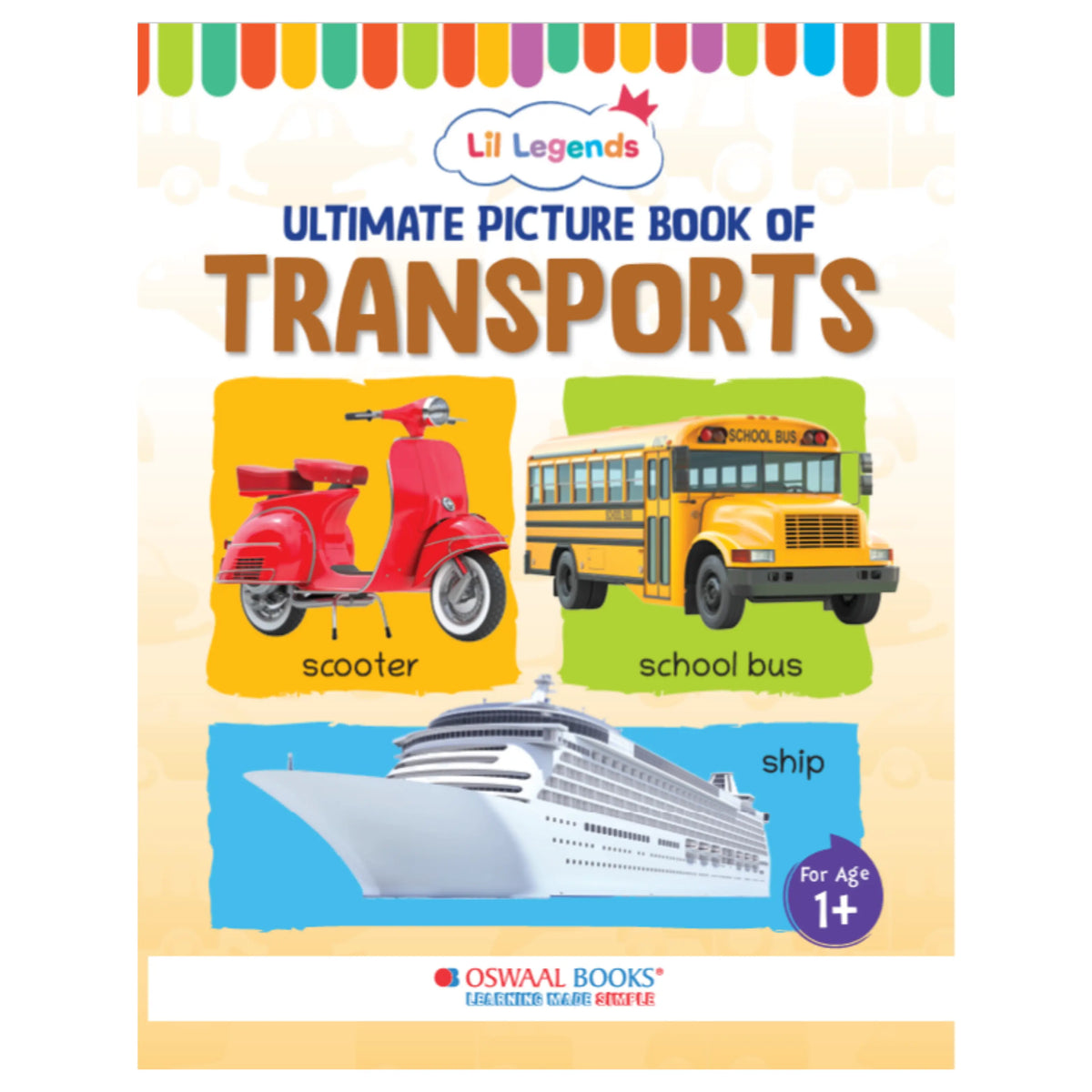 Lil Legends Picture Book for Kids Age 1+ Years - Learn About Transport & Vehicles | Early Learning Illustrated Book with Colourful Pictures | First Words Book for Toddlers & Preschoolers 