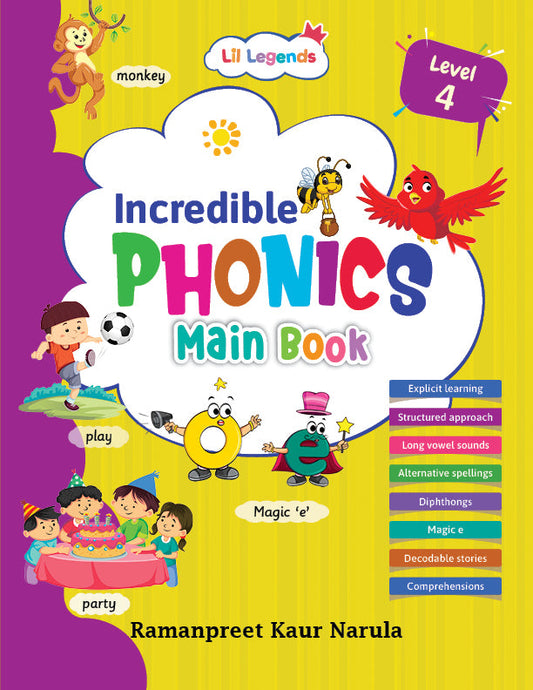 Lil Legends Incredible Phonics, Main Book Level 4 