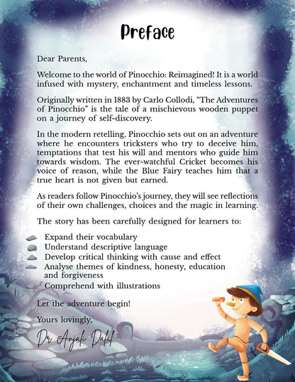 Lil Legends Re-Imagined Classics for Kids | Pinocchio | Illustrated Classic Story Book | Vocabulary, Imagination & Moral Values | Picture Book | Age 7+ Years