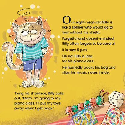 Lil Legends Mindful Moments Building Focus Set of 3 Books for Kids Age 5+ Years - Wake Up Billy, Skilful Climbers & The Abacus Class | Concentration & Attention
