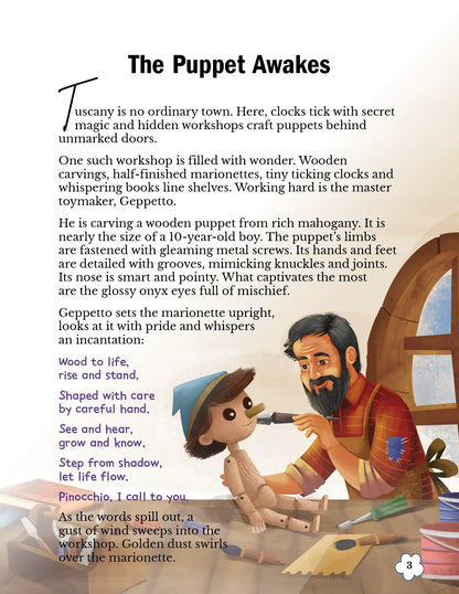 Lil Legends Re-Imagined Classics for Kids | Pinocchio | Illustrated Classic Story Book | Vocabulary, Imagination & Moral Values | Picture Book | Age 7+ Years