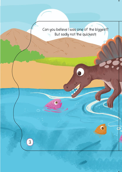 Lil Legends Dino Shaped Board Book for Kids | I am a Spinosaurus | Illustrated Dinosaur Story Book | Early Learning Picture Book | Age 2-5 Years | Board Book | Durable Edition