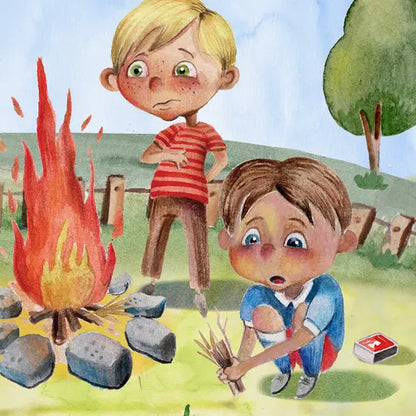 Lil Legends A Life Lesson for Kids Series, A Snake Called Monty - A Story About Fire Safety | Value-based Picture Story Board Book | For Age 4–8 