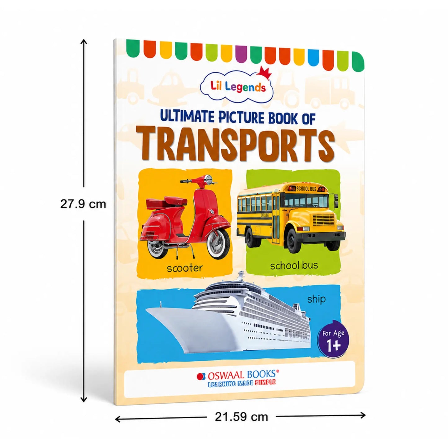 Lil Legends Picture Book for Kids Age 1+ Years - Learn About Transport & Vehicles | Early Learning Illustrated Book with Colourful Pictures | First Words Book for Toddlers & Preschoolers 