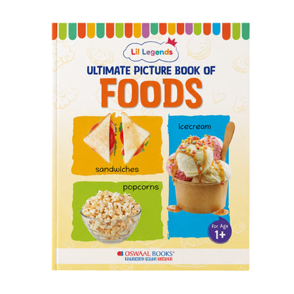 Lil Legends Picture Book for Kids Age 1+ Years - Learn About Foods | Early Learning Illustrated Book with Colourful Pictures | First Words Book for Toddlers & Preschoolers 