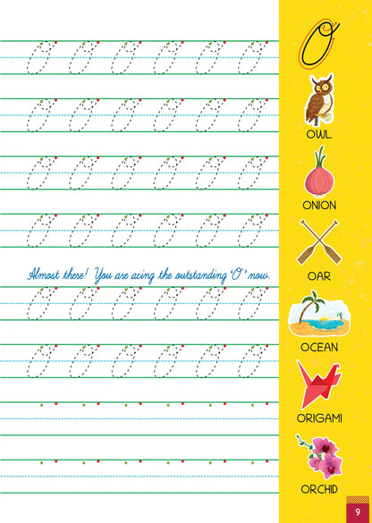 Lil Legends Uppercase Cursive Tracing & Vocabulary Workbook for Kids | Level 1 Handwriting Practice Book | Learn Letter Formation & Improve Writing Skills | Age 4+