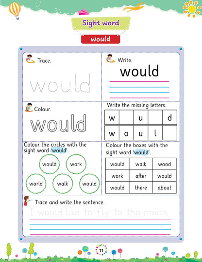 Lil Legends Incredible Phonics Sight Words Book Level 4 for Kids Age 6-8 Years | Complex High Frequency Words & Sentence Reading | Workbook for Class 1 & 2 | Advanced Reading