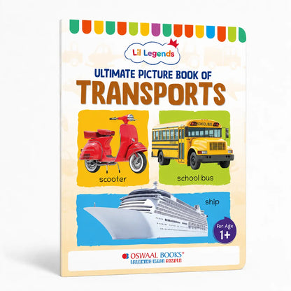 Lil Legends Picture Book for Kids Age 1+ Years - Learn About Transport & Vehicles | Early Learning Illustrated Book with Colourful Pictures | First Words Book for Toddlers & Preschoolers 