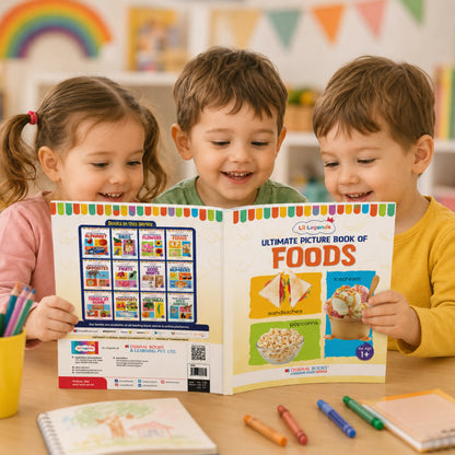 Lil Legends Picture Book for Kids Age 1+ Years - Learn About Foods | Early Learning Illustrated Book with Colourful Pictures | First Words Book for Toddlers & Preschoolers 