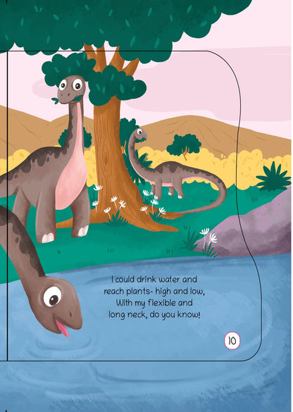Lil Legends Dinosaur Shaped Board Books for Kids | Set of 4 Books | I am Spinosaurus, Carnotaurus, Allosaurus & Diplodocus | Durable Rhyming Books | Ages 2–5 Years | Board Book Set