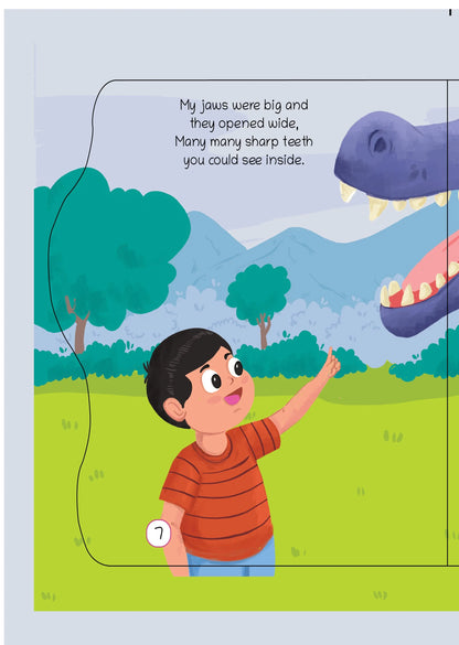 Lil Legends Dino Shaped Board Book for Kids | I am an Allosaurus | Illustrated Dinosaur Story Book | Early Learning Picture Book | Age 2-5 Years | Board Book | Durable Edition