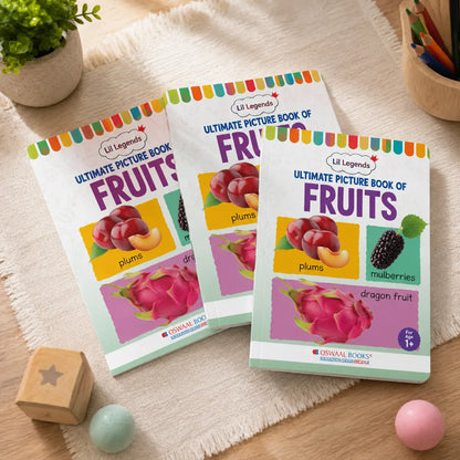 Lil Legends Picture Book for Kids Age 1+ Years - Learn About Fruits | Early Learning Illustrated Book with Colourful Pictures | First Words Book for Toddlers & Preschoolers 