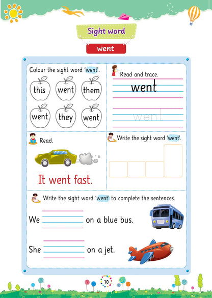 Lil Legends Incredible Phonics Sight Words Book Level 3 for Kids Age 5-7 Years | Tricky & High Frequency Words | Workbook for Class 1 & 2 | Reading Comprehension & Fluency