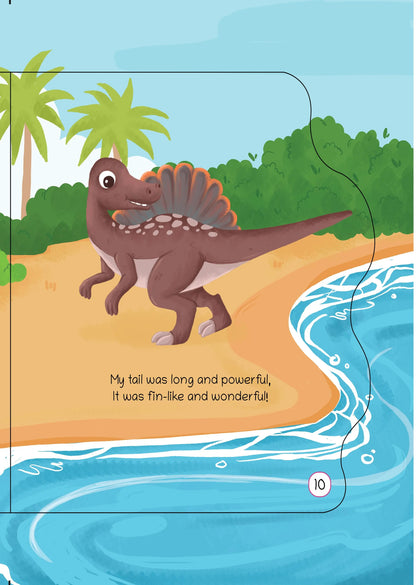 Lil Legends Dino Shaped Board Book for Kids | I am a Spinosaurus | Illustrated Dinosaur Story Book | Early Learning Picture Book | Age 2-5 Years | Board Book | Durable Edition