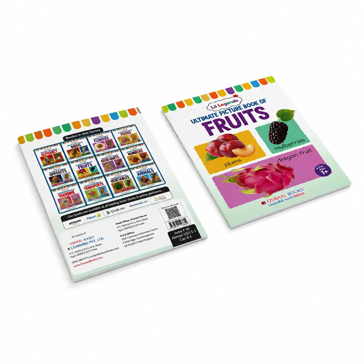Lil Legends Picture Book for Kids Age 1+ Years - Learn About Fruits | Early Learning Illustrated Book with Colourful Pictures | First Words Book for Toddlers & Preschoolers 
