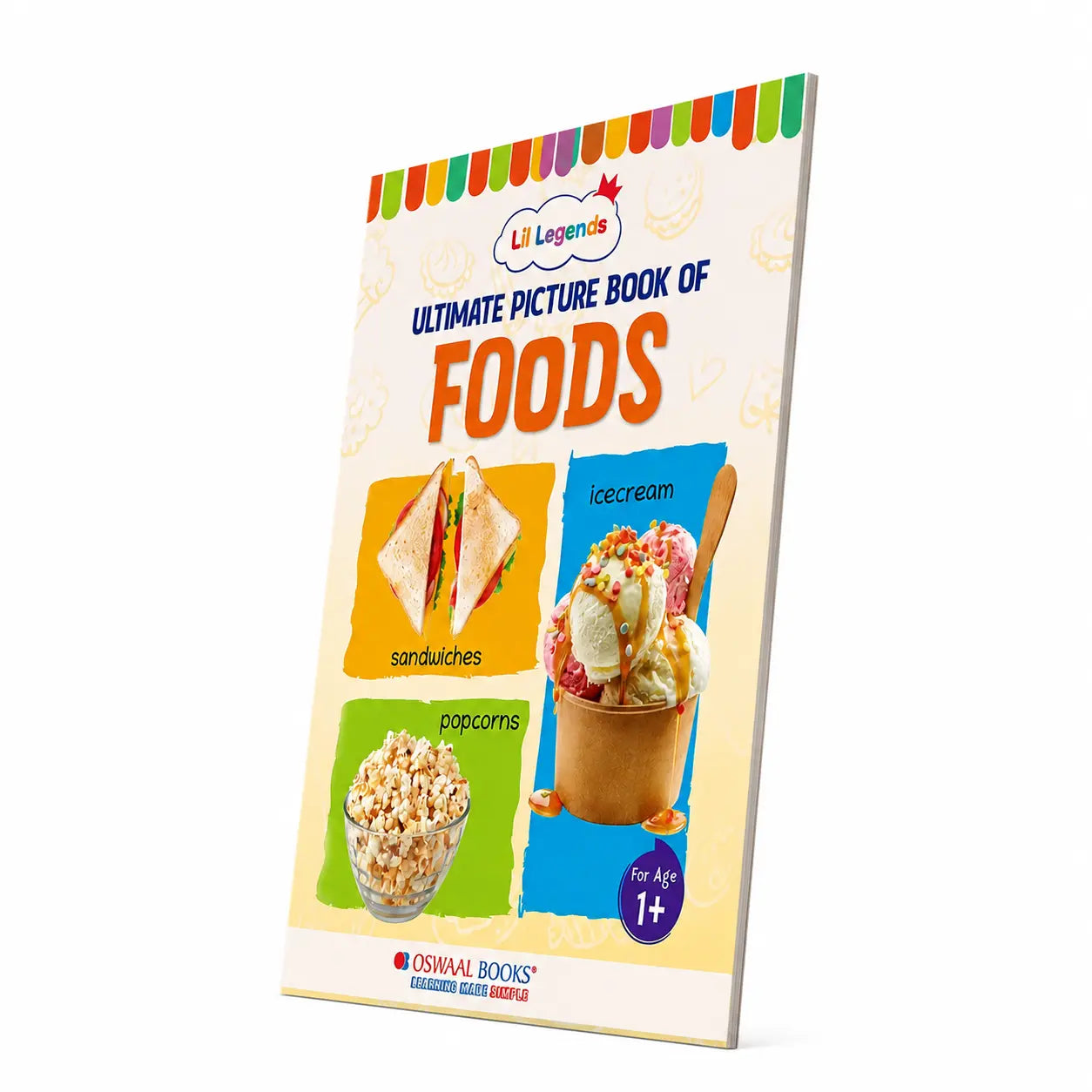 Lil Legends Picture Book for Kids Age 1+ Years - Learn About Foods | Early Learning Illustrated Book with Colourful Pictures | First Words Book for Toddlers & Preschoolers 