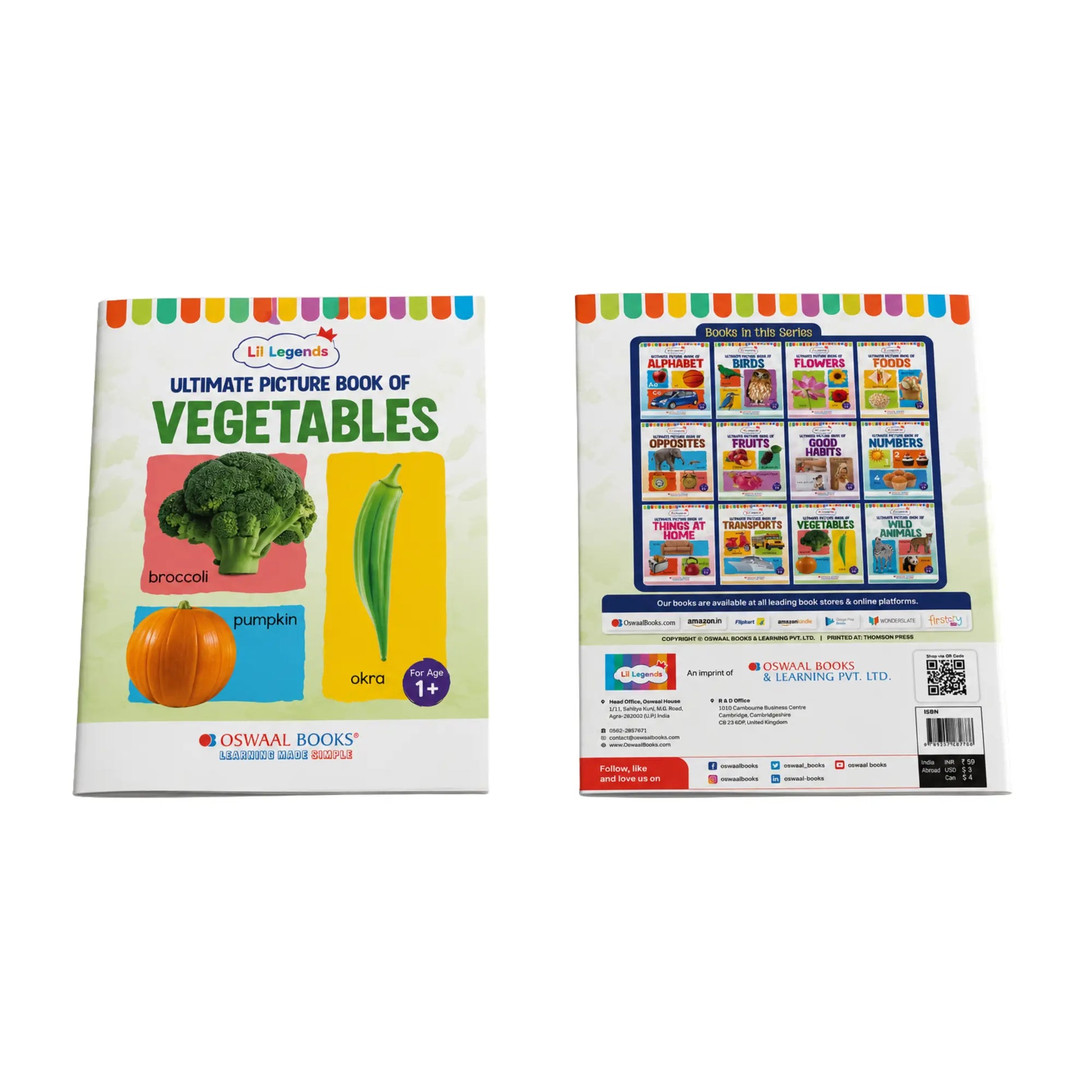 Lil Legends Picture Book for Kids Age 1+ Years - Learn About Vegetables | Early Learning Illustrated Book with Colourful Pictures | First Words Book for Toddlers & Preschoolers 