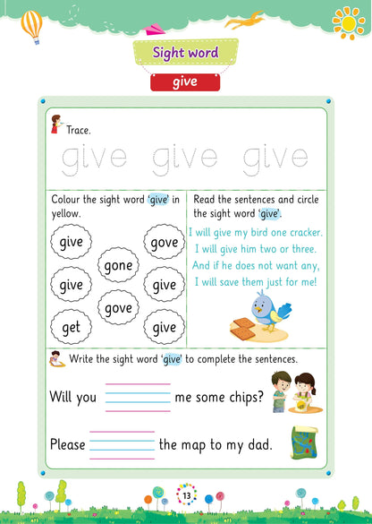 Lil Legends Incredible Phonics Sight Words Book Level 3 for Kids Age 5-7 Years | Tricky & High Frequency Words | Workbook for Class 1 & 2 | Reading Comprehension & Fluency